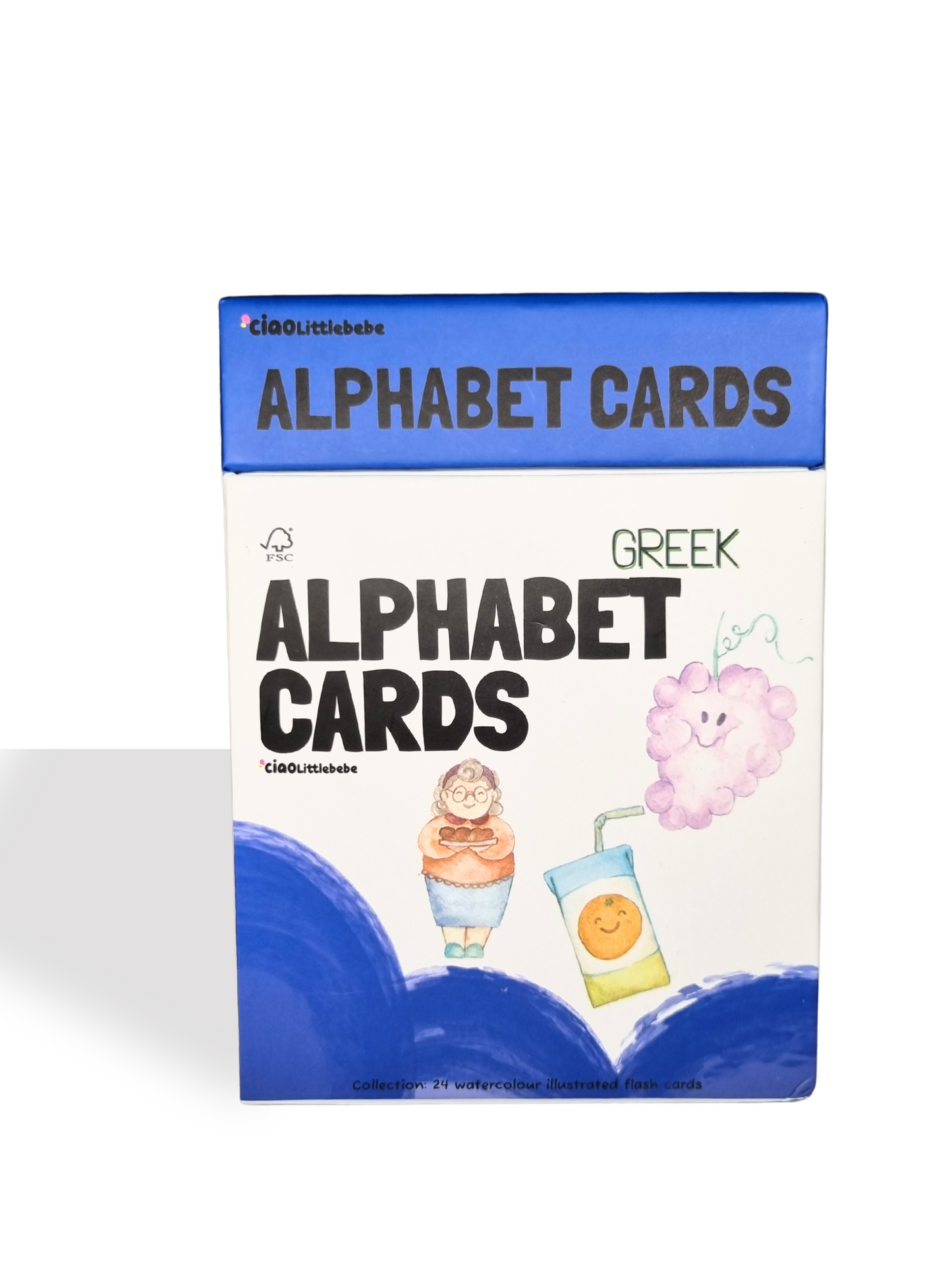 Greek alphabet flashcards for kids – bilingual education cards